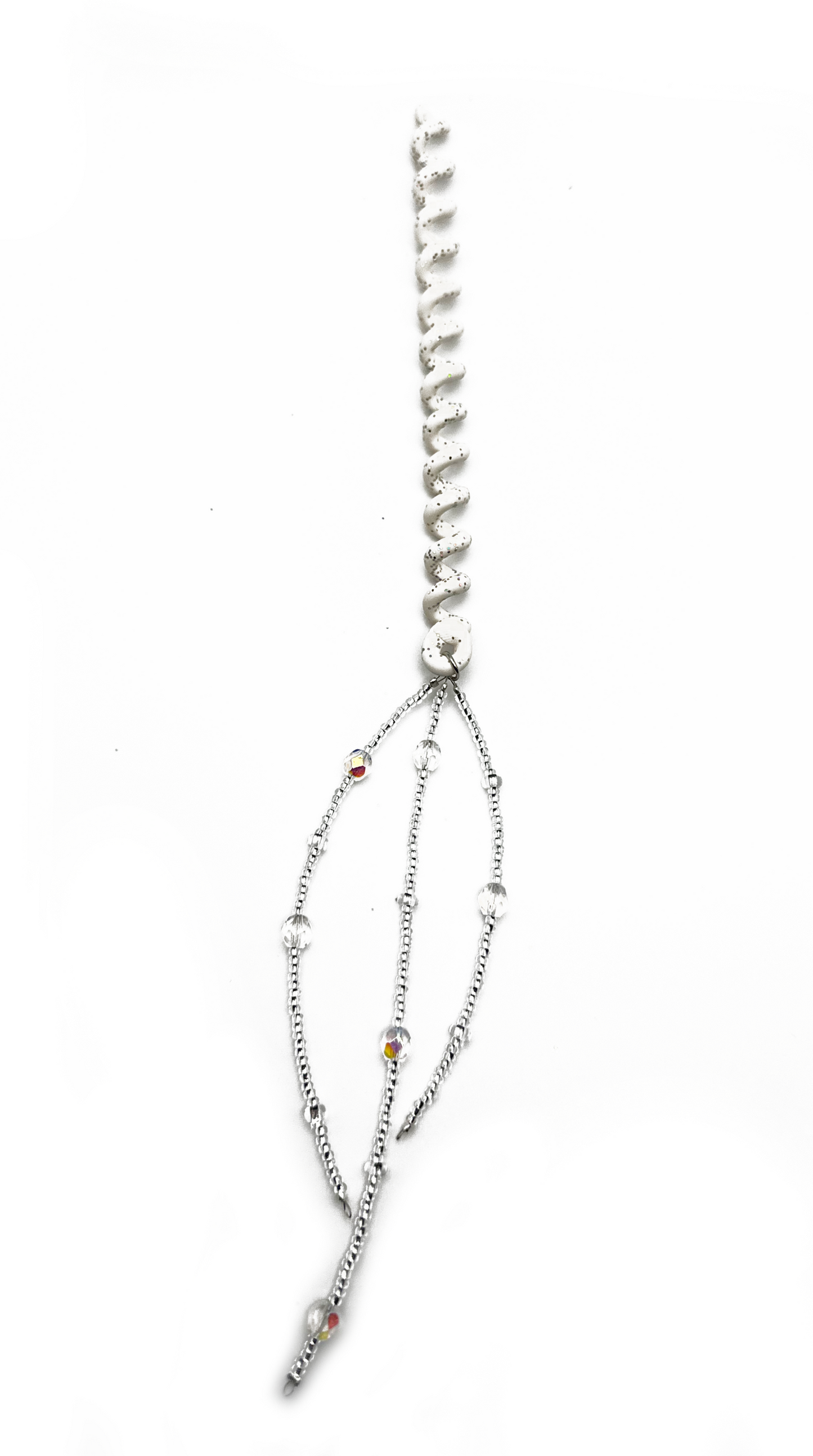 MEDIUM HAIRWRAP W/ LONG BEADS